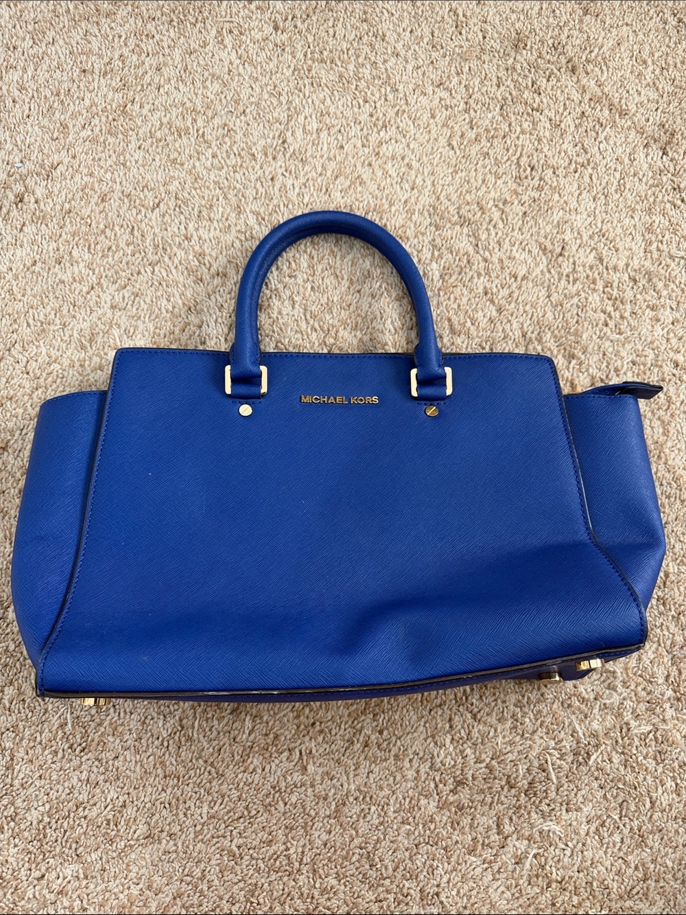 Michael Kors Cobalt Blue Saffiano Satchel